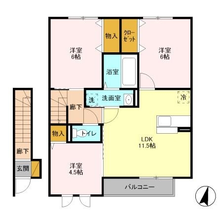 ロイヤルスクエア　Ｆ 2階の物件の間取図