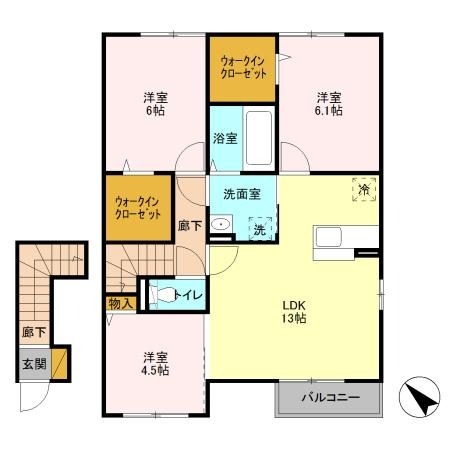 ル・ヴァン 2階の物件の間取図