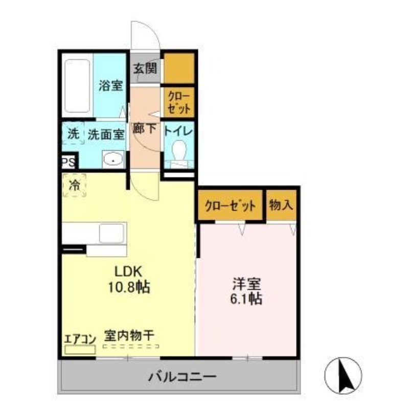 ディアマント　A 3階の物件の間取図