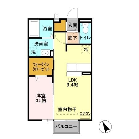 シュロス新分 2階の物件の間取図