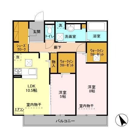 ラ ルーチェ　A 1階の物件の間取図