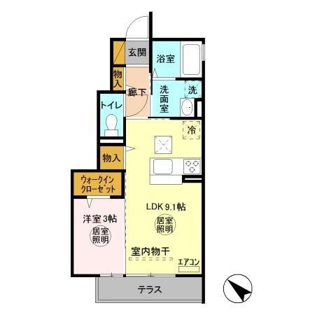 エス プレミアム 京　A 1階の物件の間取図