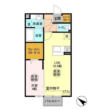 ラ・トゥール　一番館 2階の物件の間取図