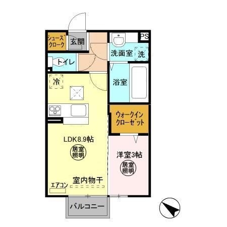 ラ・トゥール　二番館 1階の物件の間取図