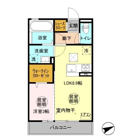 レフィナード 1階の物件の間取図