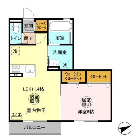 レフィナード 3階の物件の間取図