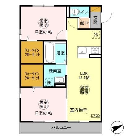 レフィナード 3階の物件の間取図