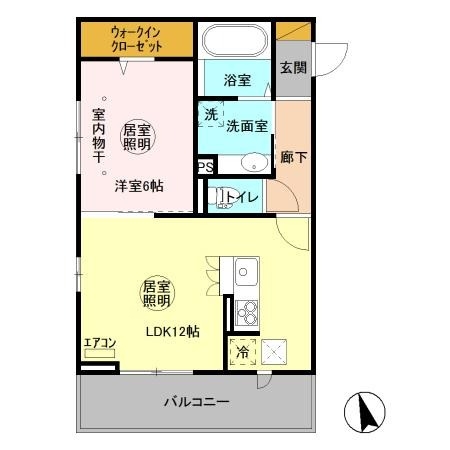 アルメール神栖 1階の物件の間取図