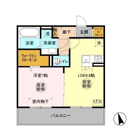 アルメール神栖 2階の物件の間取図