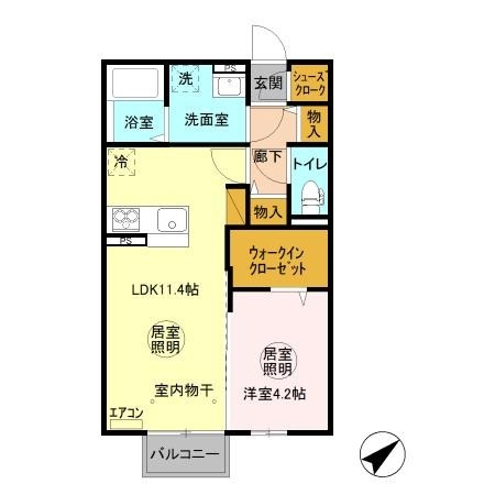 メイプル 2階の物件の間取図