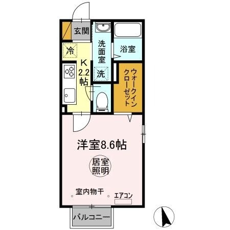 セジュール神之池 2階の物件の間取図