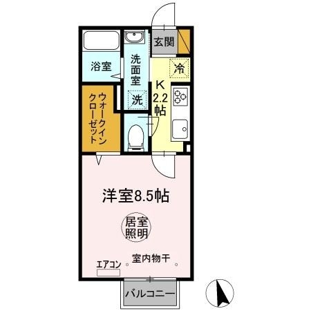 セジュール神之池 2階の物件の間取図